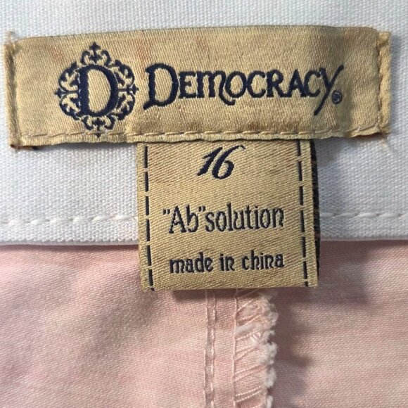 Democracy Light Pink Absolution Mid Rise Stretch Ankle Jeans Women's Mid Size 16 - Picture 6 of 7